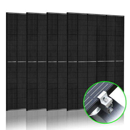 Natures Generator Solar Panel 410 Watt (4 Pack) With Mount Rack