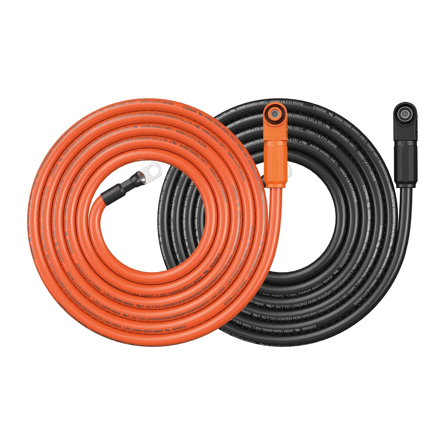 Rich Solar WindyNation 4 AWG Battery Inverter Cable Orange Black Custom Length