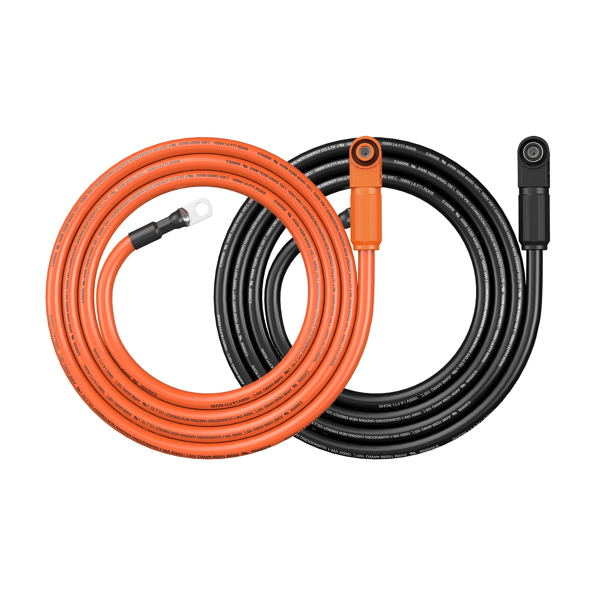 Rich Solar WindyNation 4 AWG Battery Inverter Cable Orange Black Custom Length