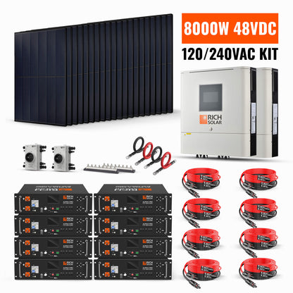 Rich Solar EG4 8000W Solar Kit For 120V 240V Home Power