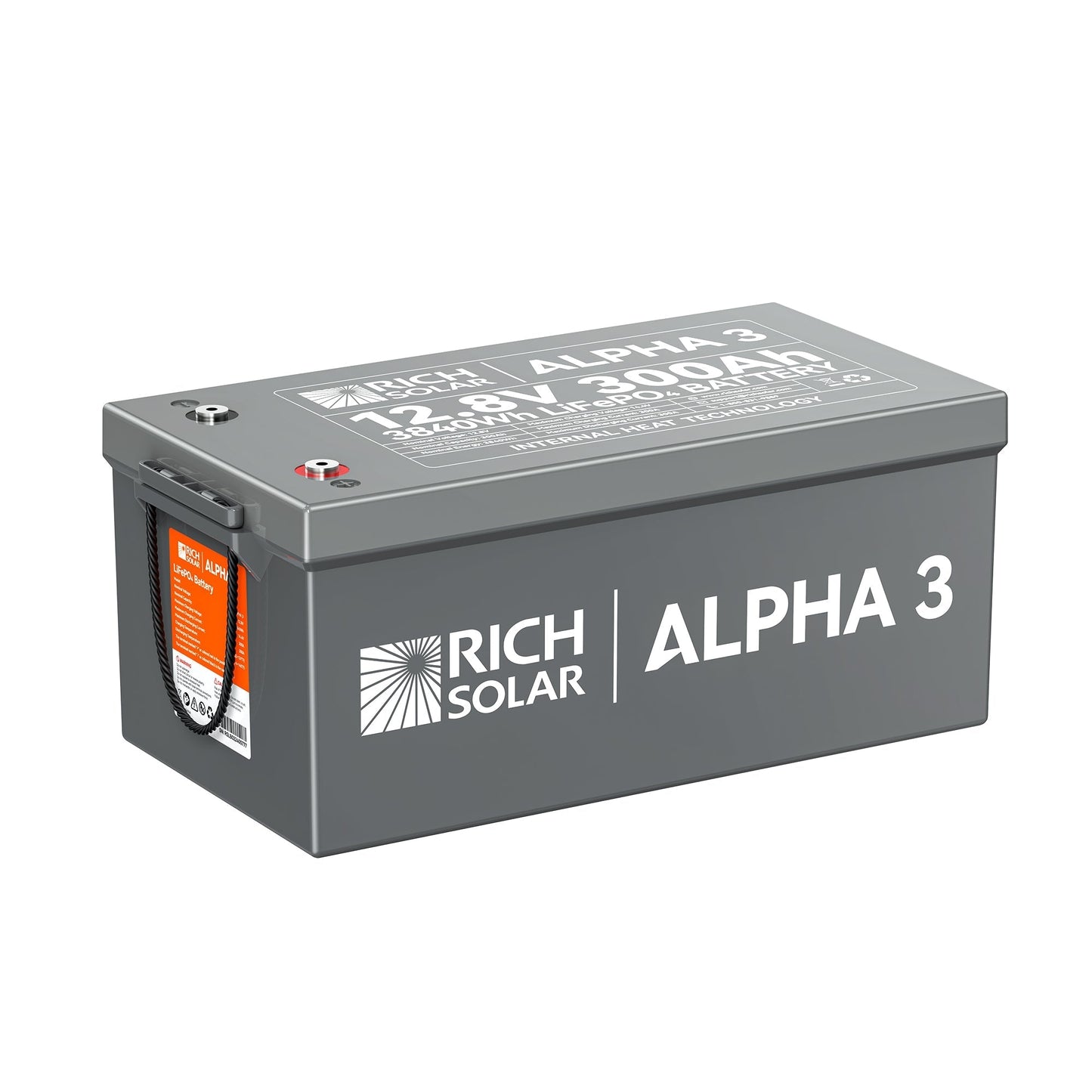 Rich Solar Alpha 3 12V 300Ah LiFePO4 Battery With Internal Heat Bluetooth