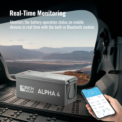 Rich Solar Alpha 4 24V 100Ah LiFePO4 Battery With Bluetooth And Self Heating