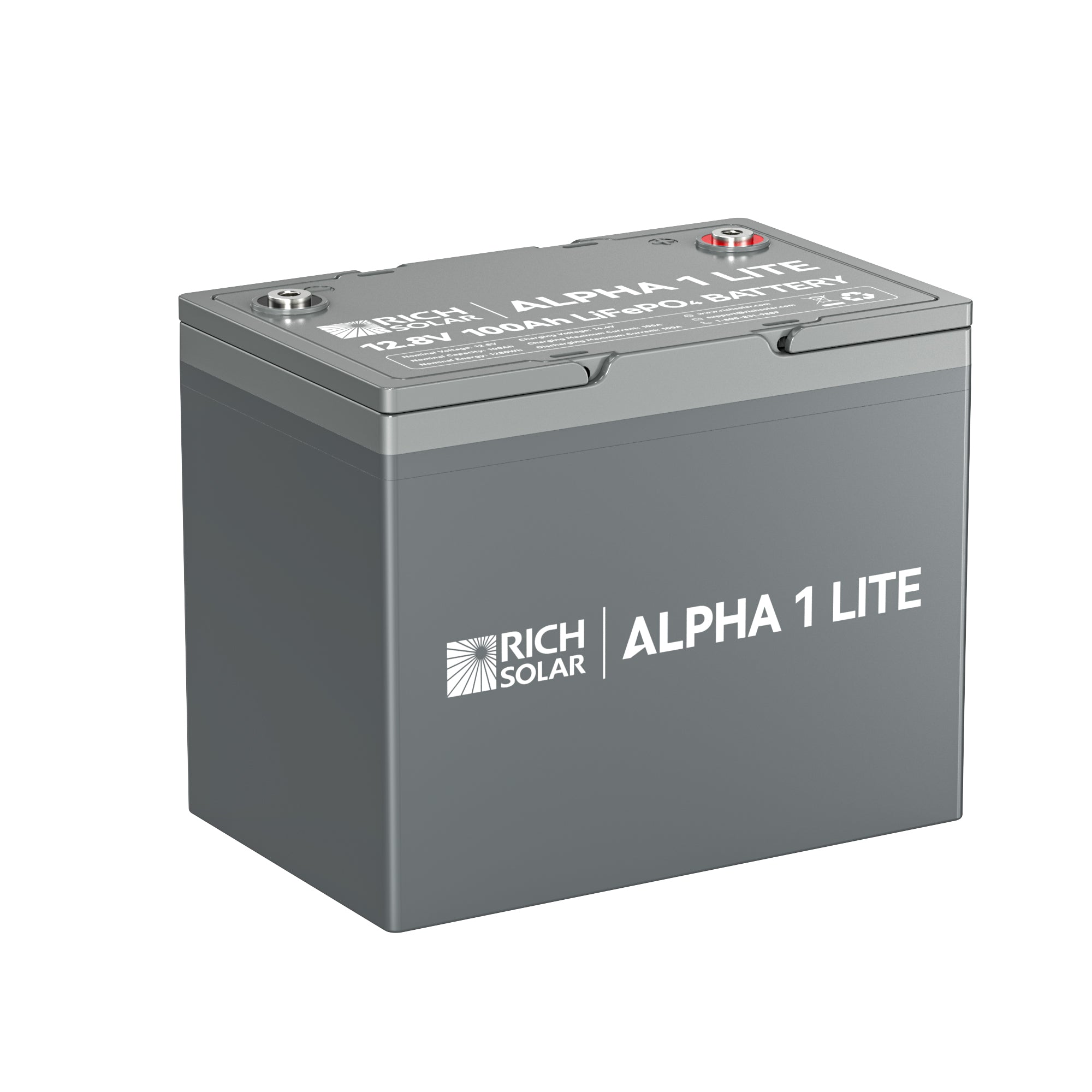 Rich Solar Alpha 1 Lite 12V 100Ah LiFePO4 Battery Lightweight Power For RVs Vans
