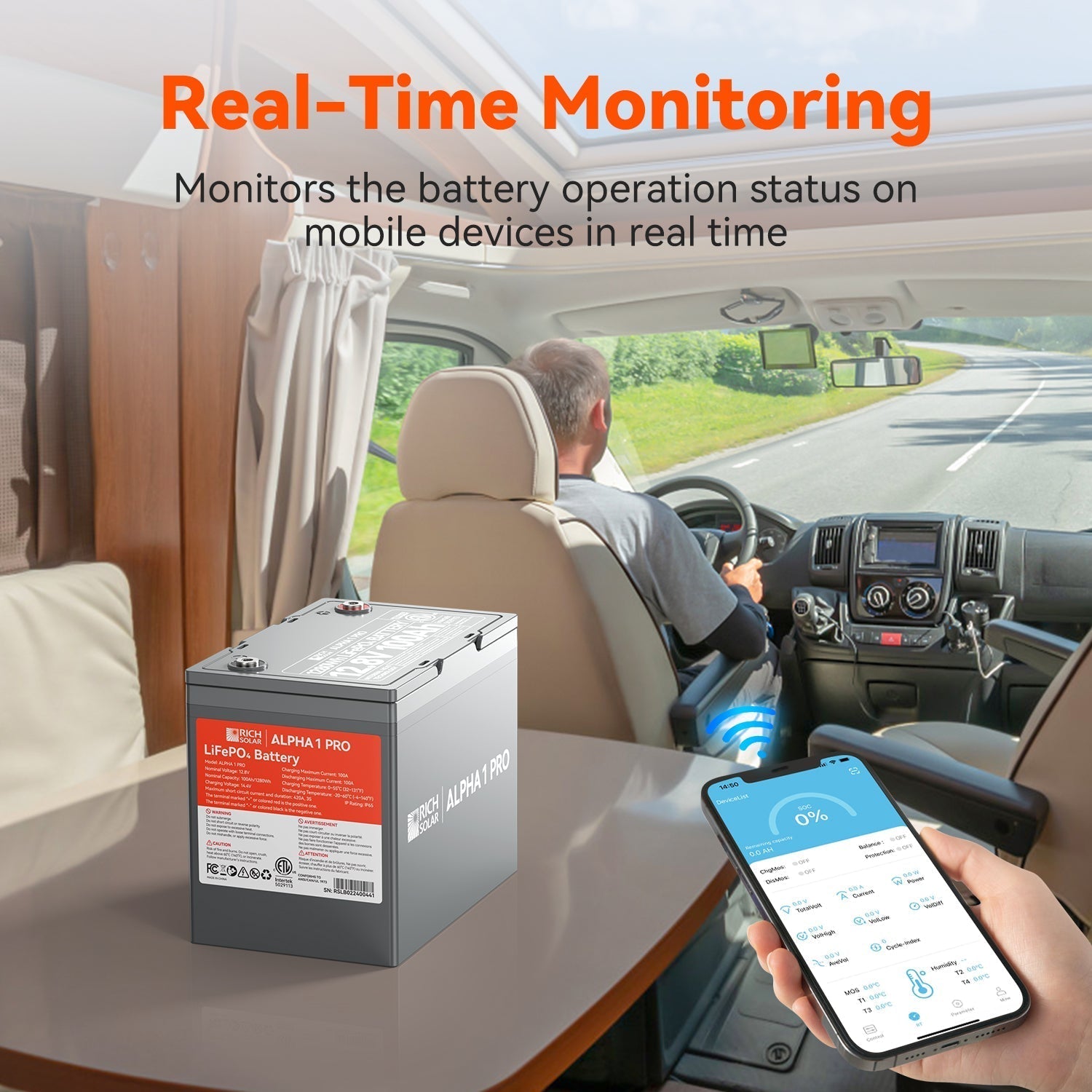 Rich Solar Alpha 1 Pro 100Ah LiFePO4 Battery 7000 Cycles 10 Year Warranty