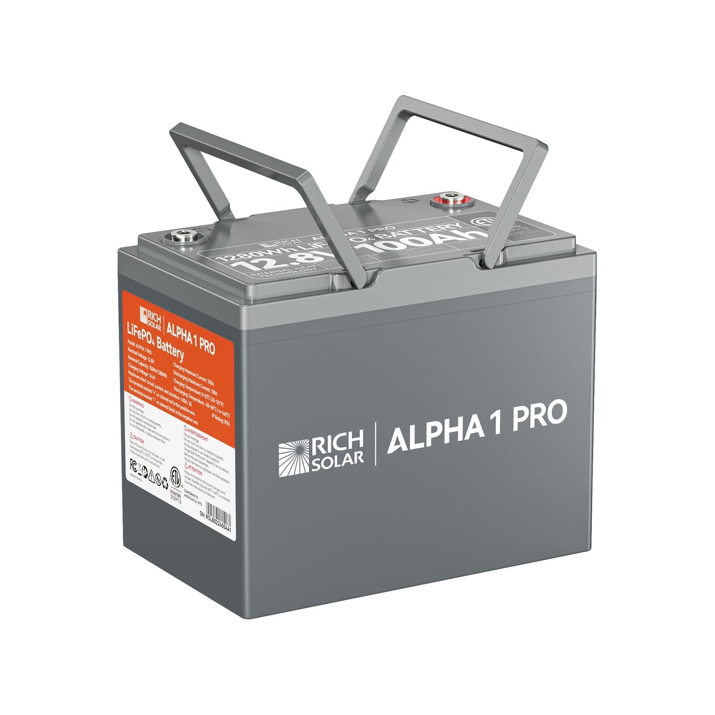 Rich Solar Alpha 1 Pro 100Ah LiFePO4 Battery 7000 Cycles 10 Year Warranty