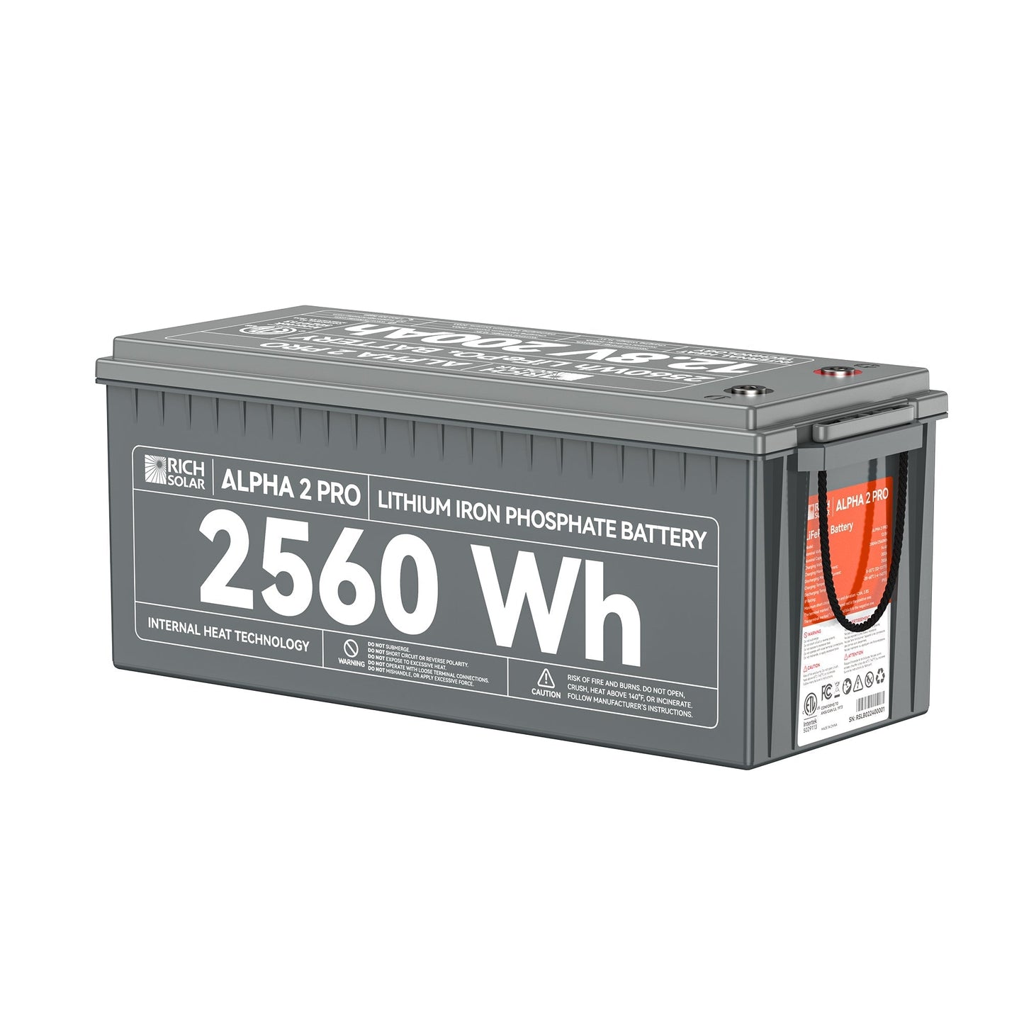 Rich Solar Alpha 2 PRO 200Ah LiFePO4 Battery 7000 Cycles 10 Year Warranty