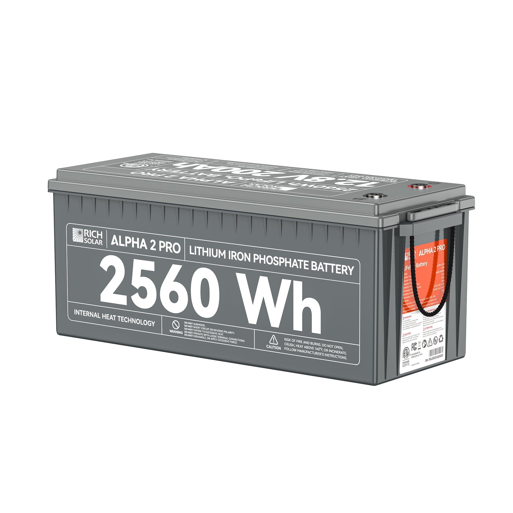 Rich Solar Alpha 2 PRO 200Ah LiFePO4 Battery 7000 Cycles 10 Year Warranty
