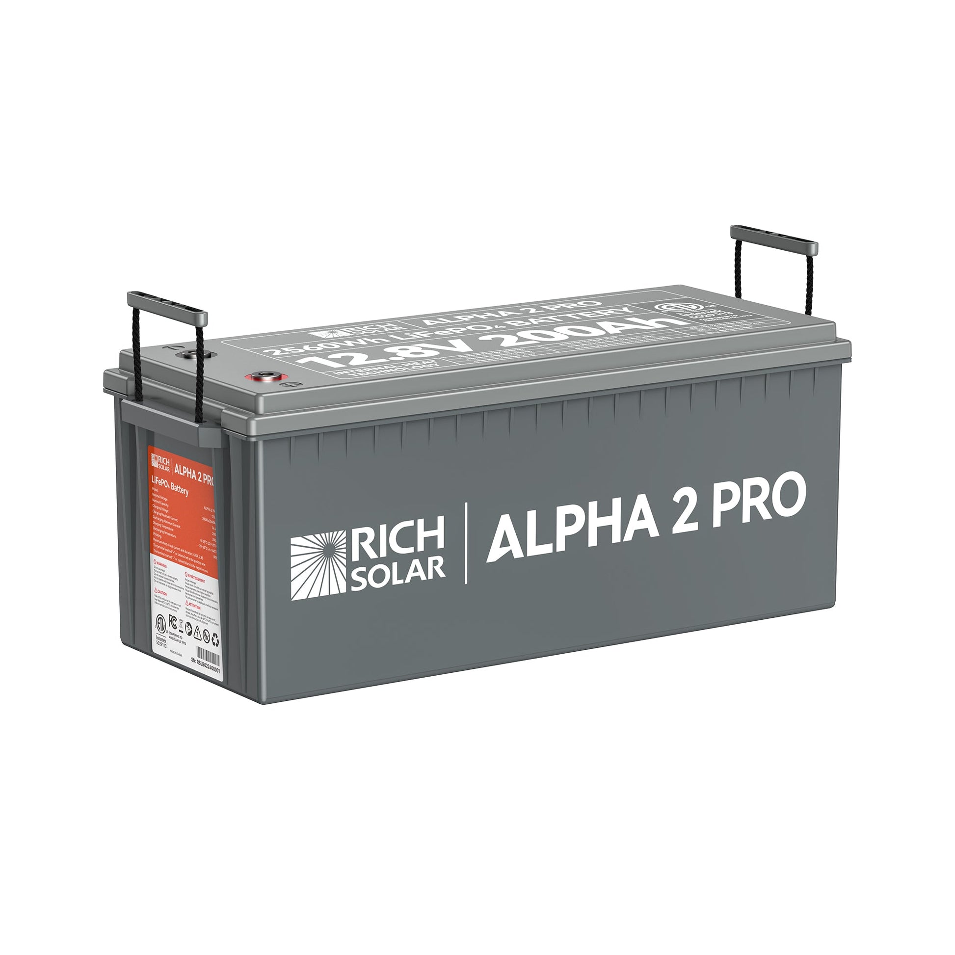 Rich Solar Alpha 2 PRO 200Ah LiFePO4 Battery 7000 Cycles 10 Year Warranty
