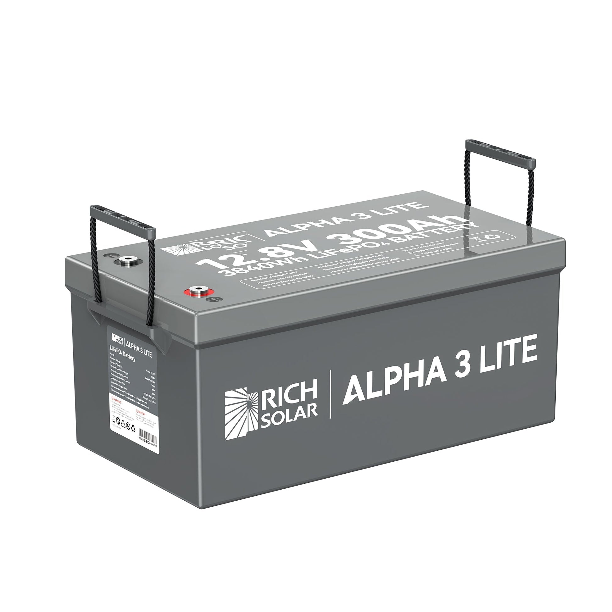 Rich Solar Alpha 3 Lite 12V 300Ah LiFePO4 Battery 4000 Cycles For RVs