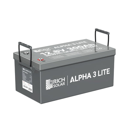 Rich Solar Alpha 3 Lite 12V 300Ah LiFePO4 Battery 4000 Cycles For RVs