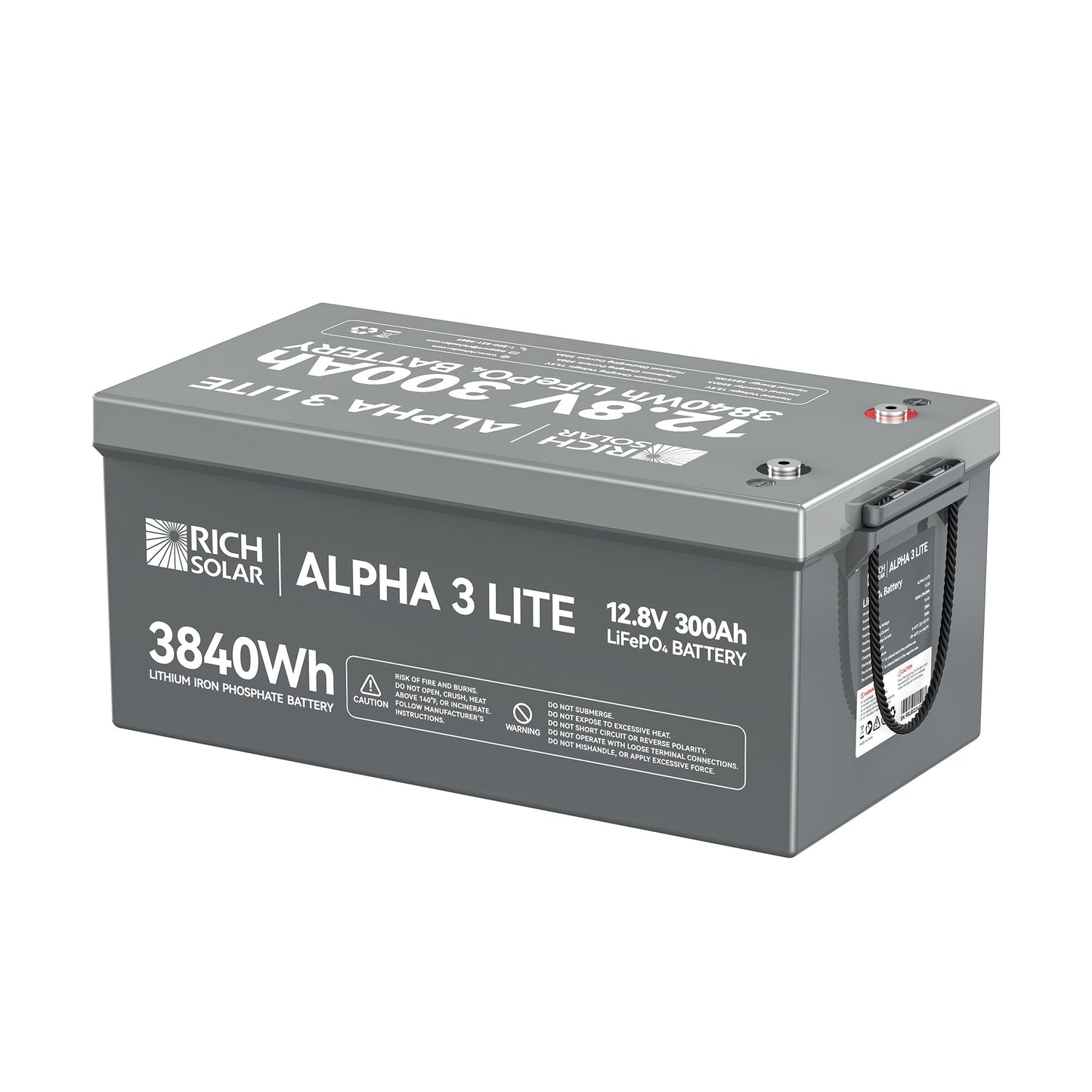 Rich Solar Alpha 3 Lite 12V 300Ah LiFePO4 Battery 4000 Cycles For RVs