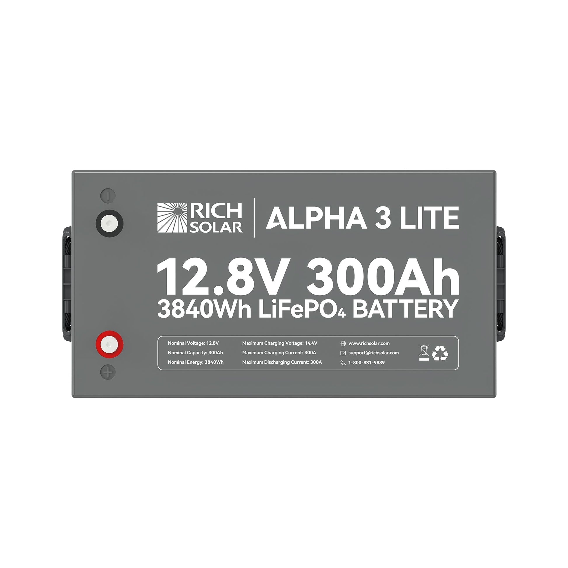 Rich Solar Alpha 3 Lite 12V 300Ah LiFePO4 Battery 4000 Cycles For RVs
