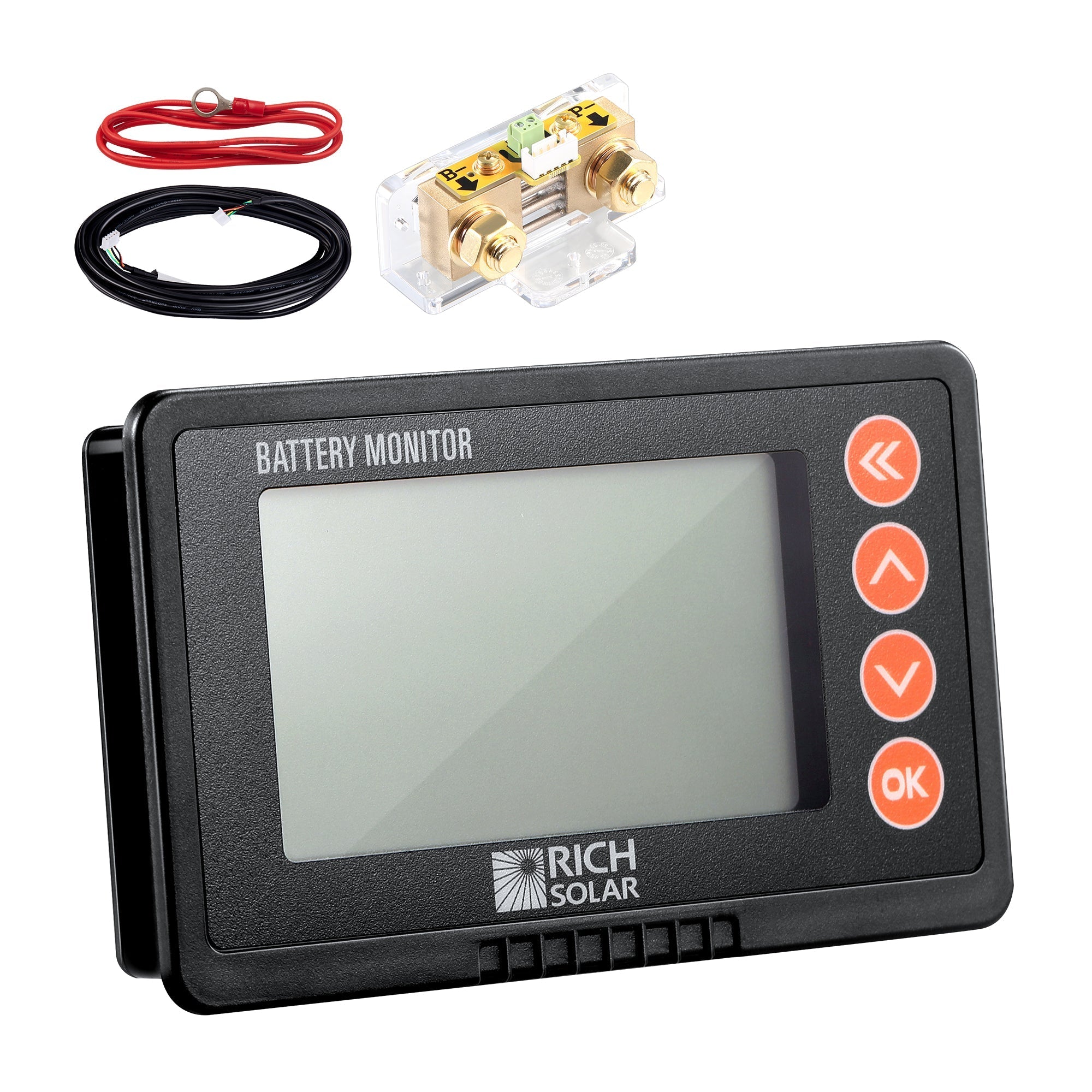 Rich Solar Battery Monitor with Shunt Easy Installation 500A ...