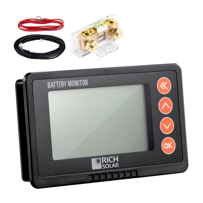 Rich Solar Renogy 500A Battery Monitor with Shunt Easy Installation