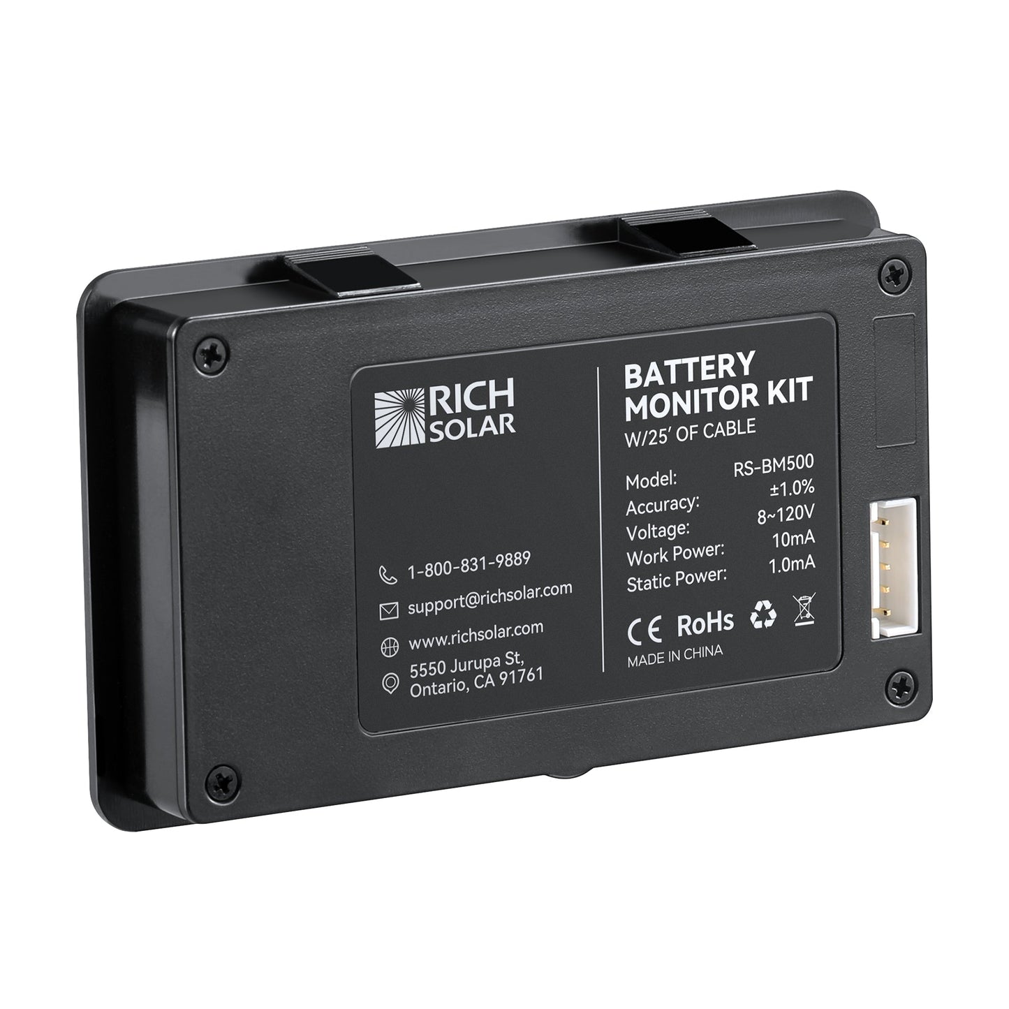 Rich Solar Renogy 500A Battery Monitor with Shunt Easy Installation