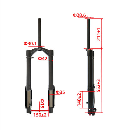 Eurorau Inverted Air Suspension Fork 150*15