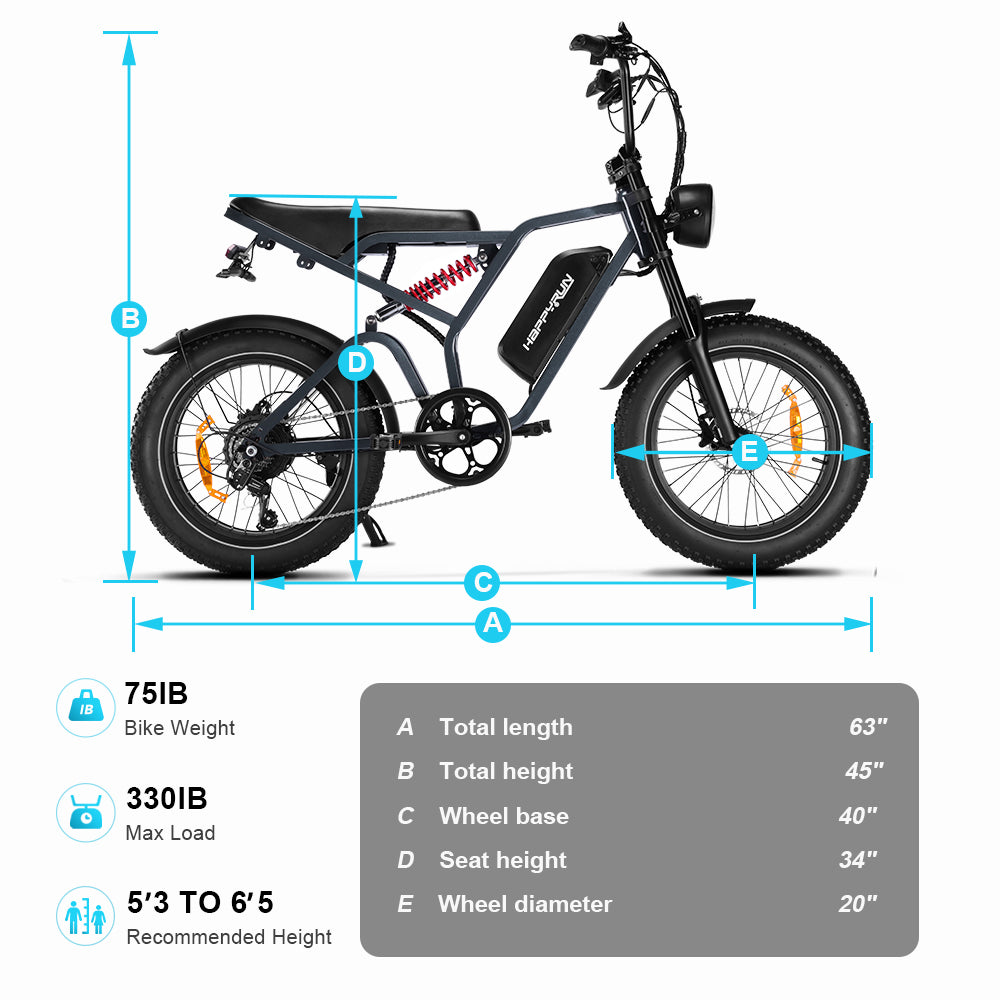 HappyRun Offroad Electric Bike G60 Pro
