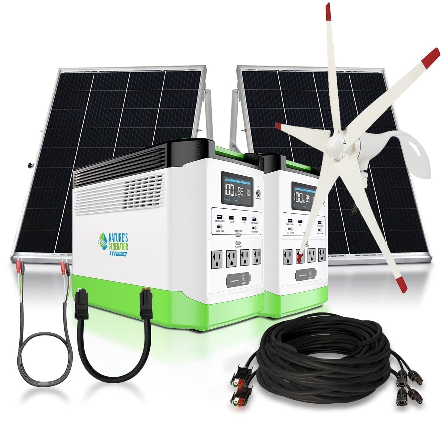 Natures Generator Solar and Wind Generator Lithium 1800