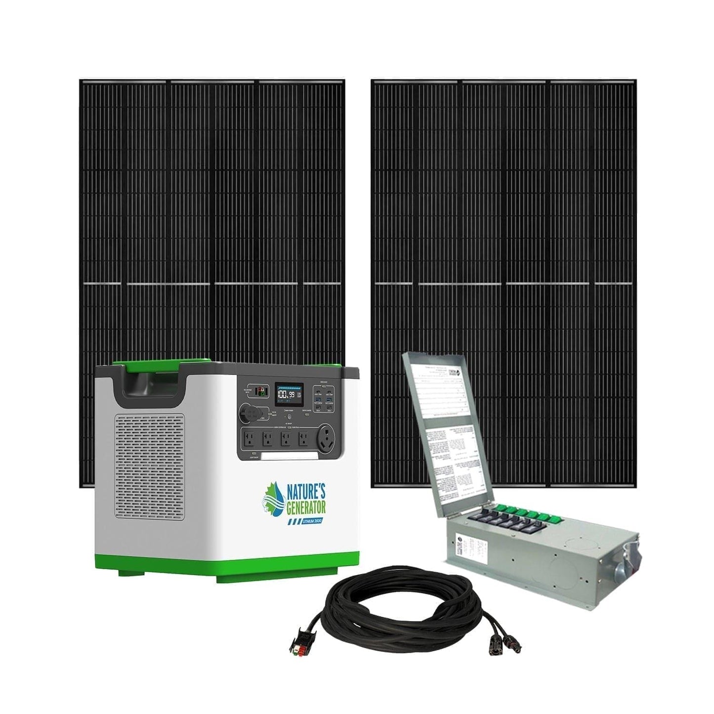 Natures Generator Solar Generator with Transfer Switch 3600