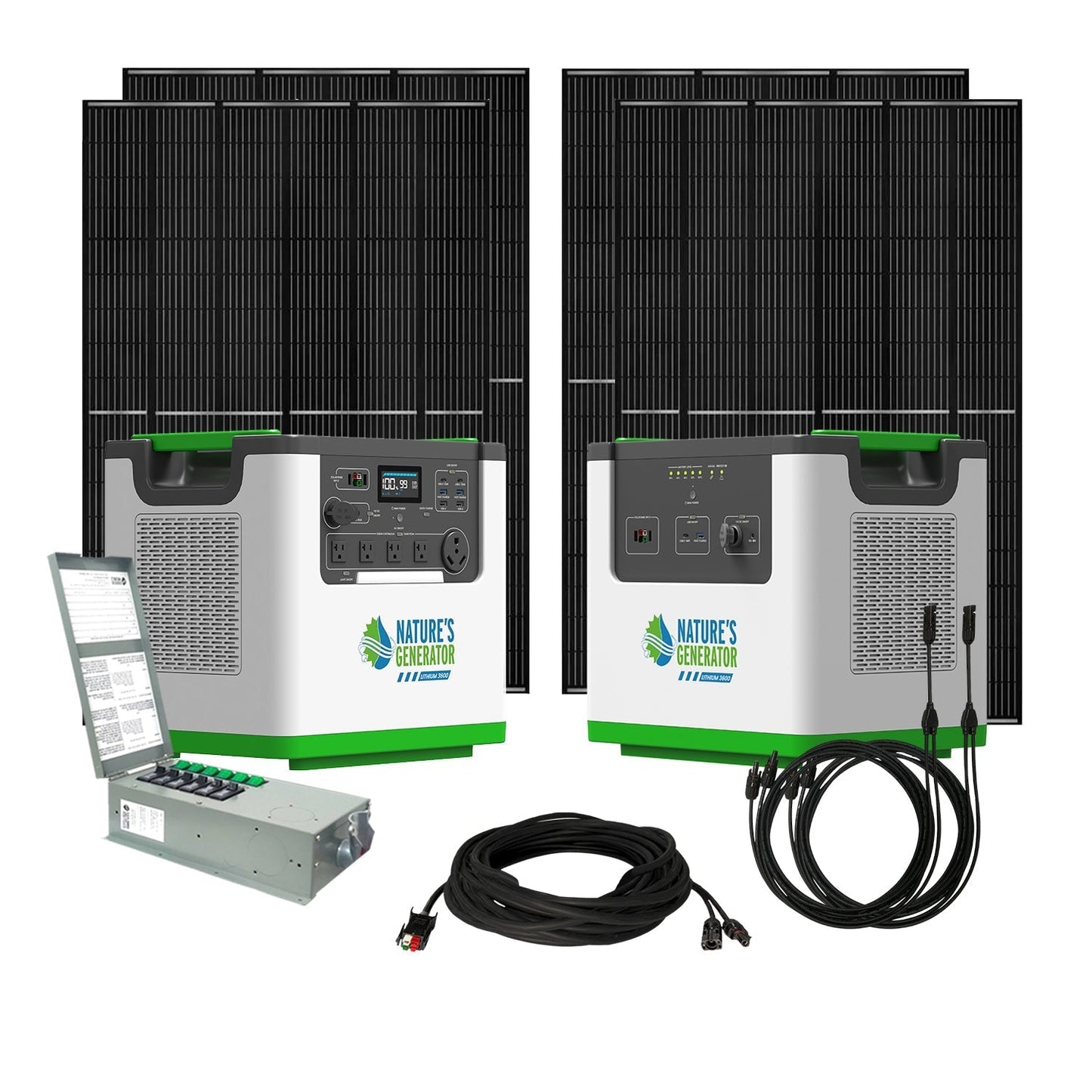 Natures Generator Solar Generator with Transfer Switch 3600