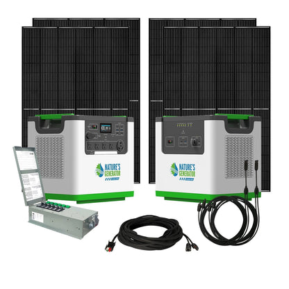 Natures Generator Solar Generator with Transfer Switch 3600