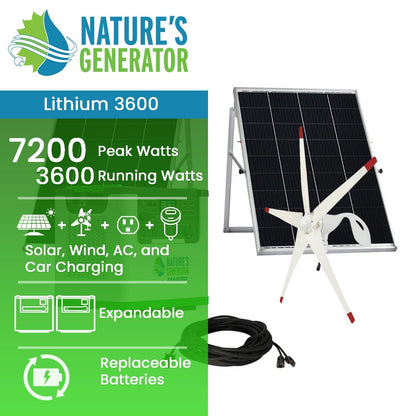 Natures Generator Solar and Wind Generator 3600