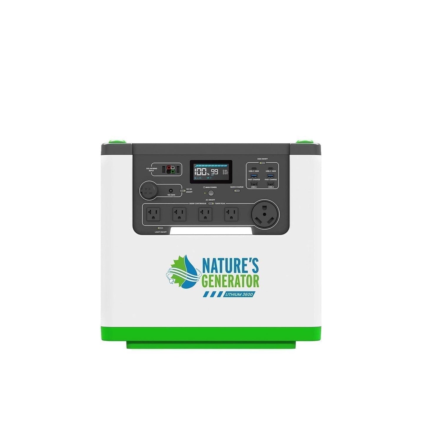 Natures Generator Solar Generator with Transfer Switch 3600