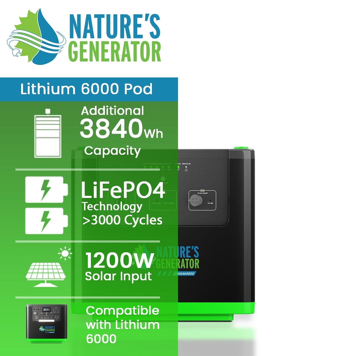 Natures Generator Lithium Power Pod 6000
