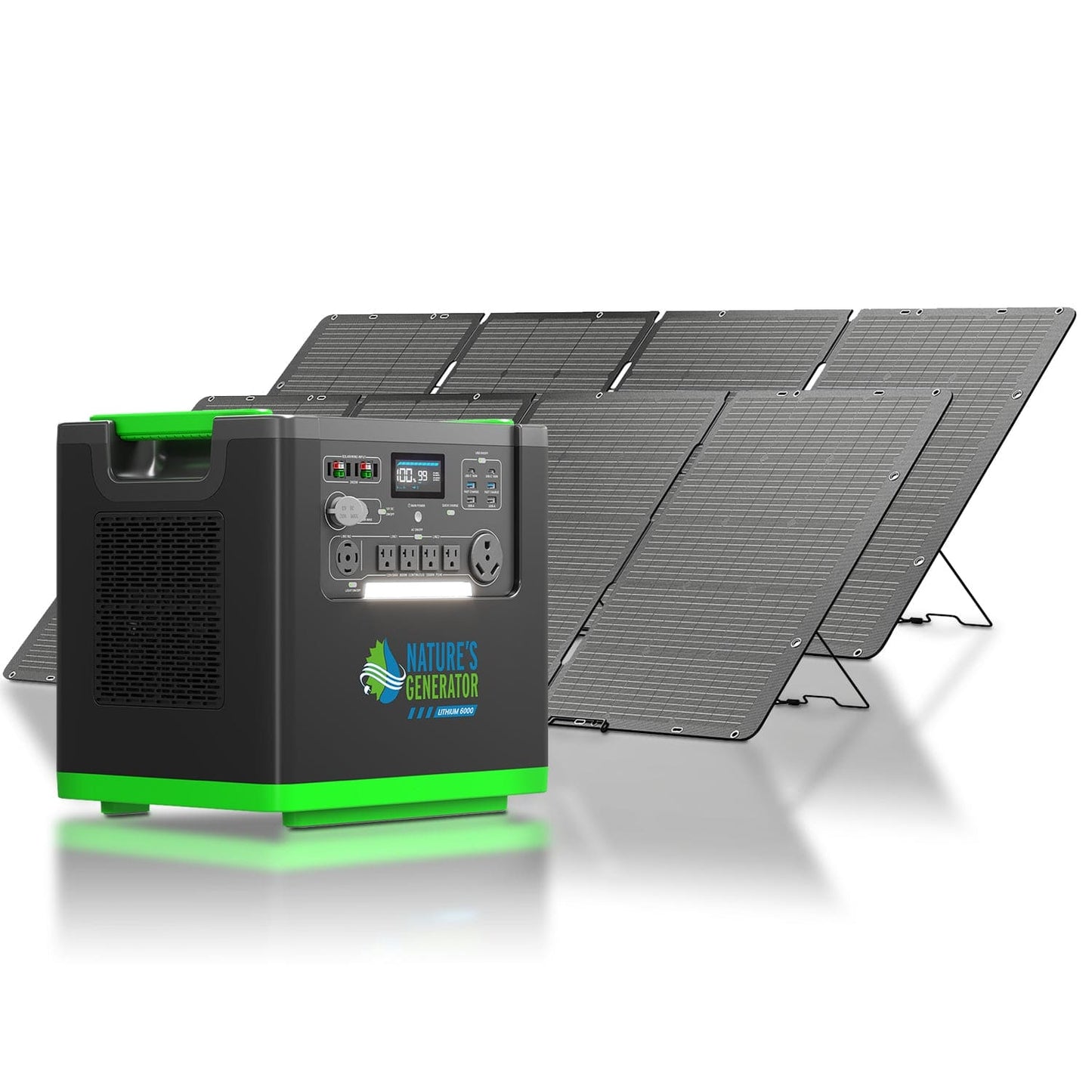 Natures Generator Lithium 6000 with Solar Panel