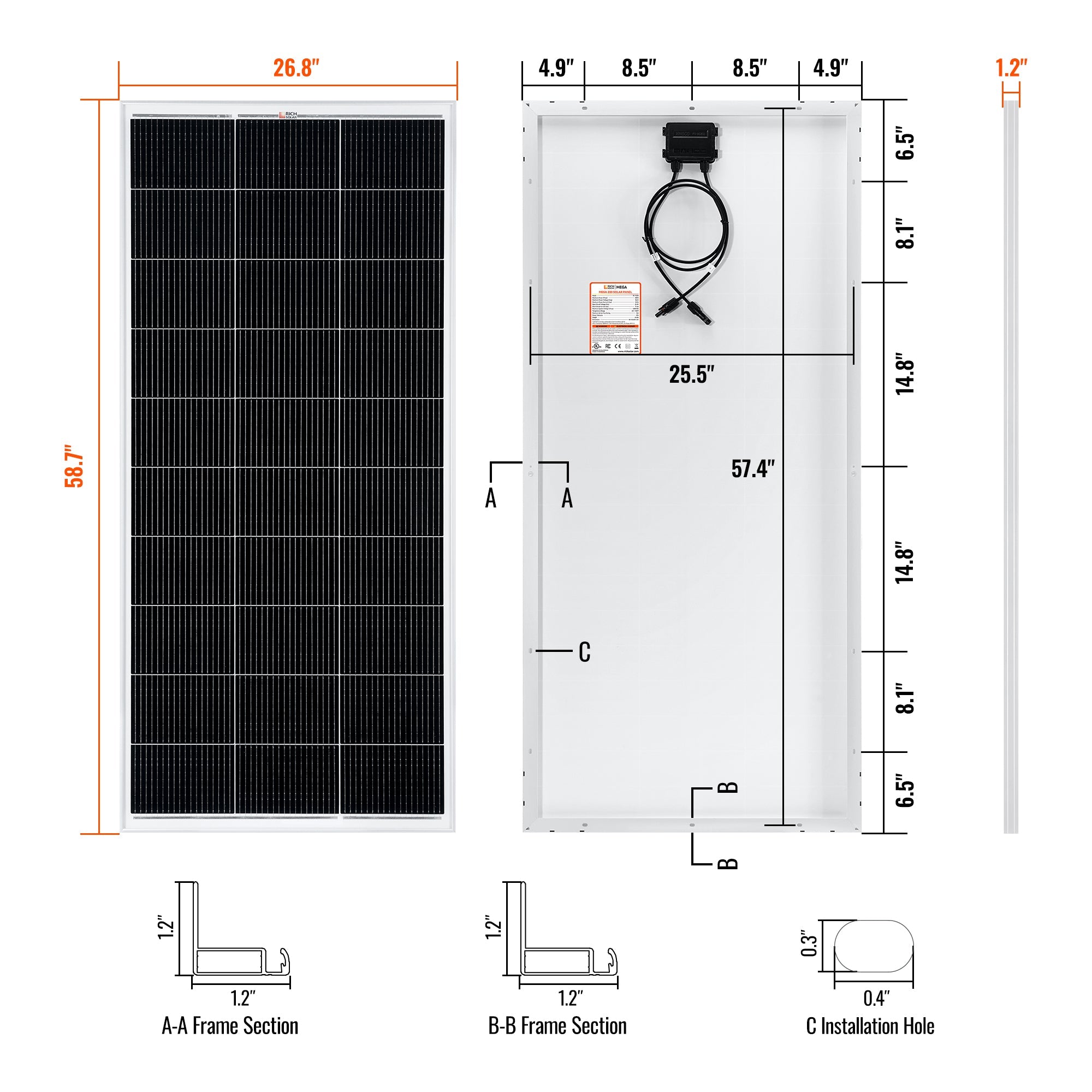 Rich Solar Renogy 200 Watt Solar Panel For Off Grid RVs And Cabins