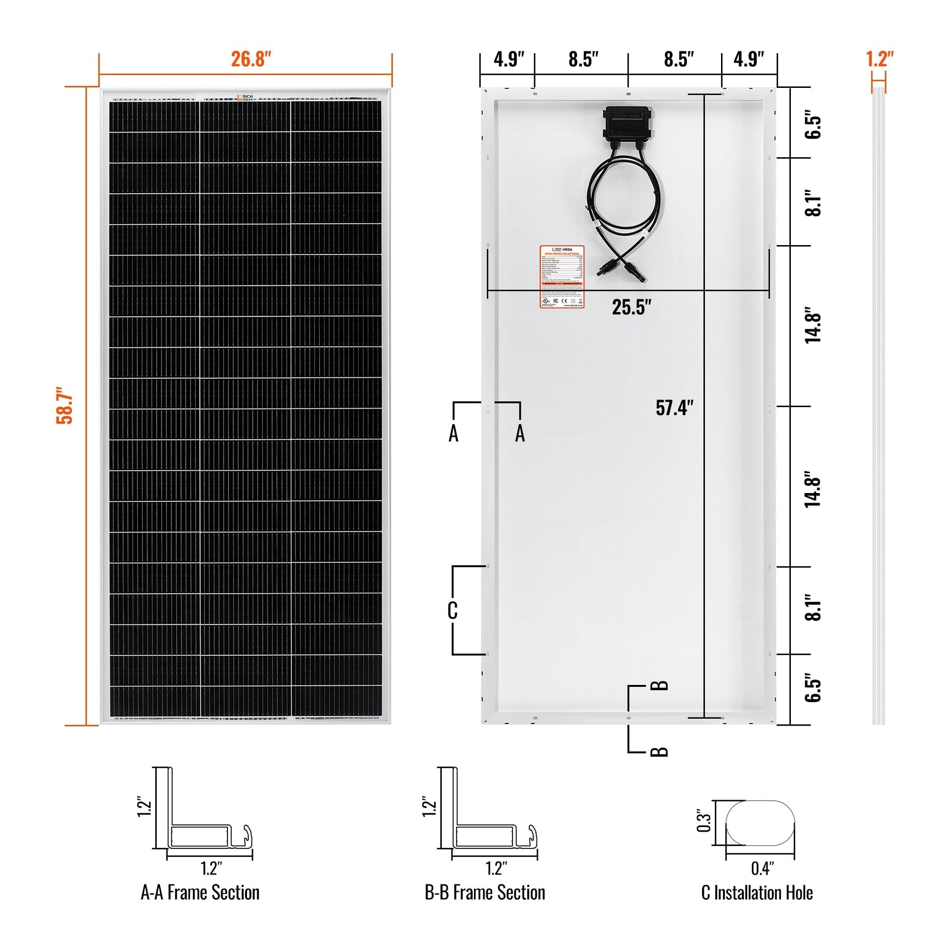 Rich Solar Renogy 200W 24V Solar Panel For RVs And Off Grid Use