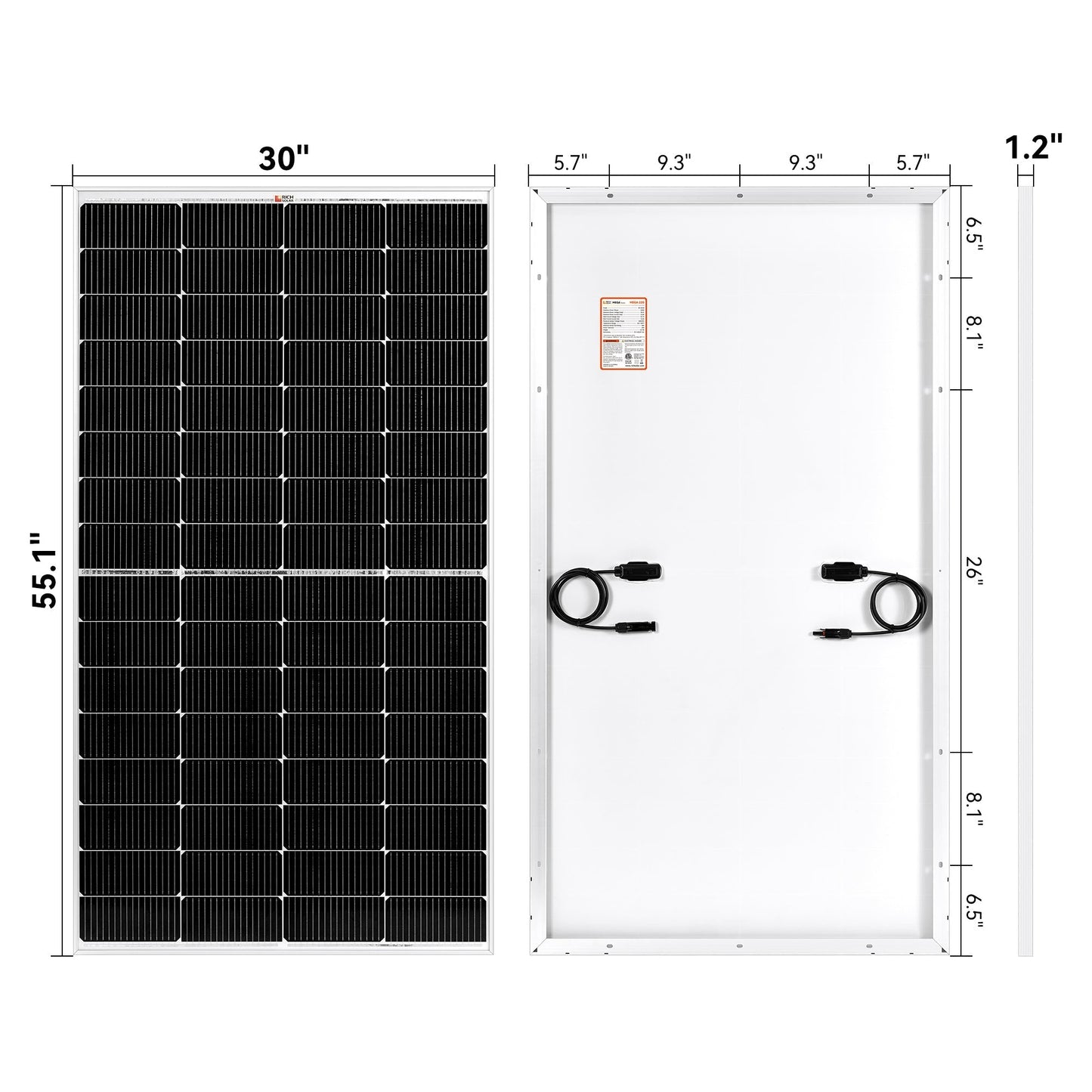Rich Solar Renogy 220 Watt Solar Panel UL Certified For RV Off Grid