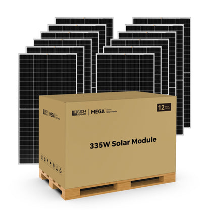 Rich Solar Mega 335 Pro 335 Watt Solar Panel With 25 Year Warranty