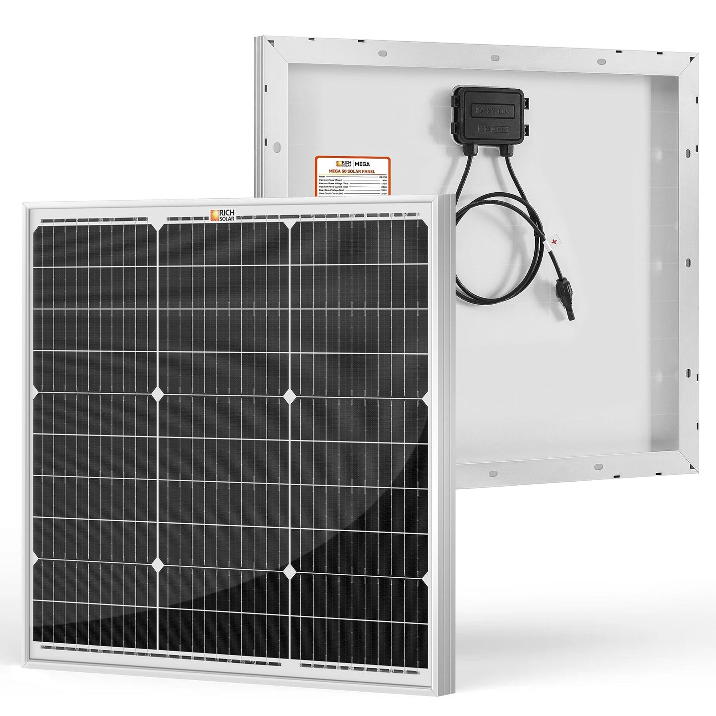 Rich Solar Renogy 50W Compact Solar Panel For Off Grid Van Boat Power
