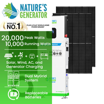 Natures Generator Solar Generator for Home MyGrid 10K