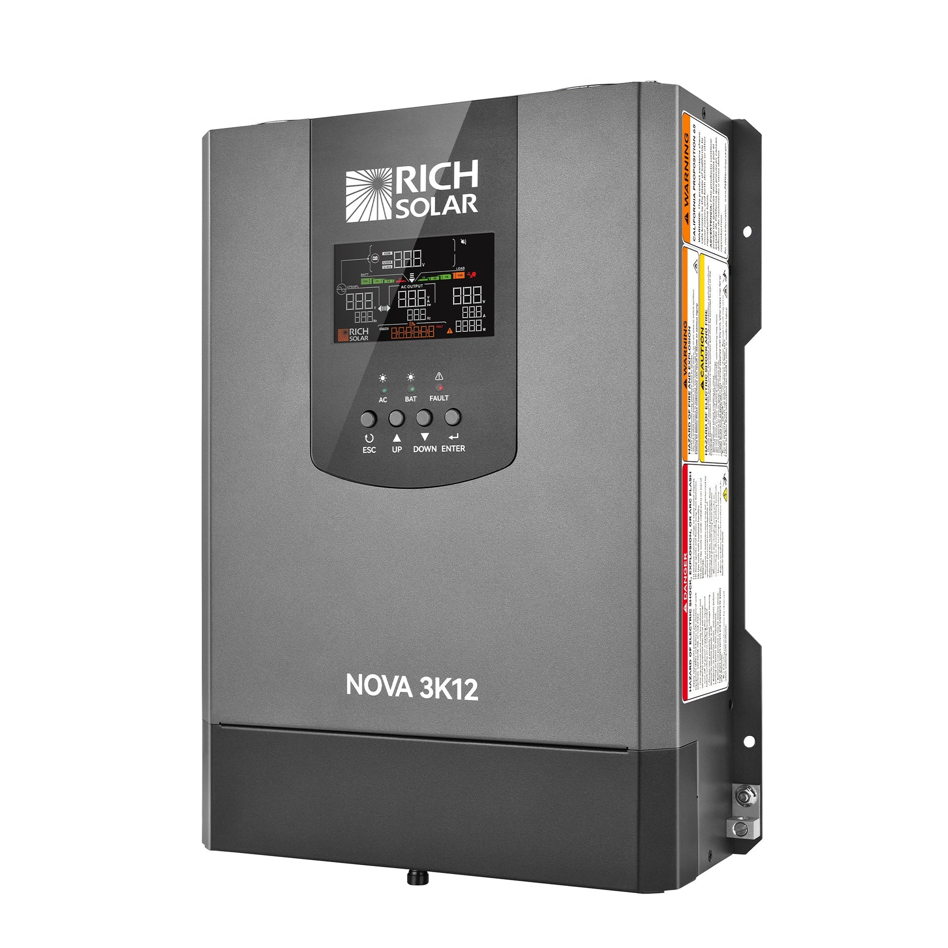 Rich Solar NOVA 3K12 3000W Pure Sine Wave Inverter UL458 Certified