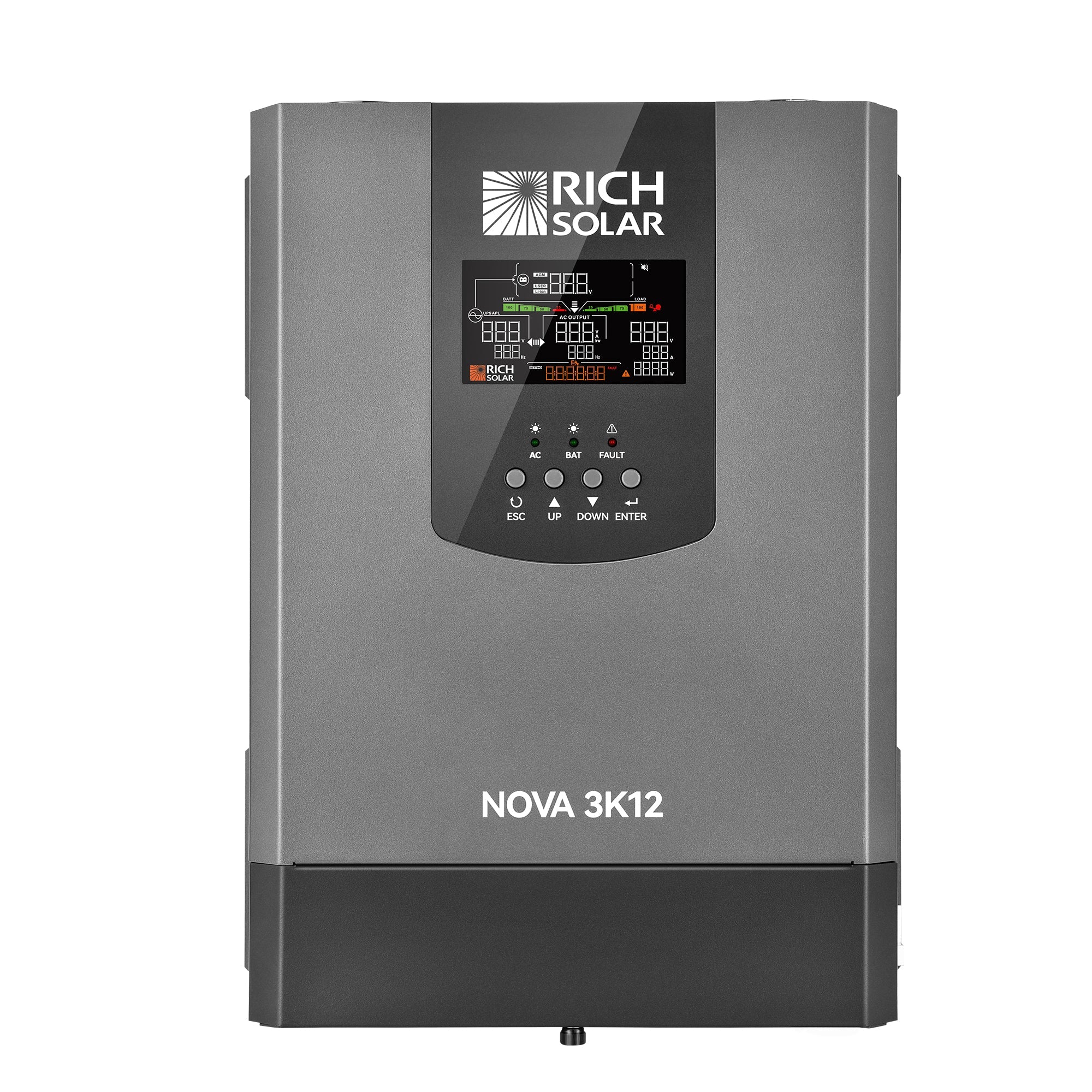 Rich Solar NOVA 3K12 3000W Pure Sine Wave Inverter UL458 Certified