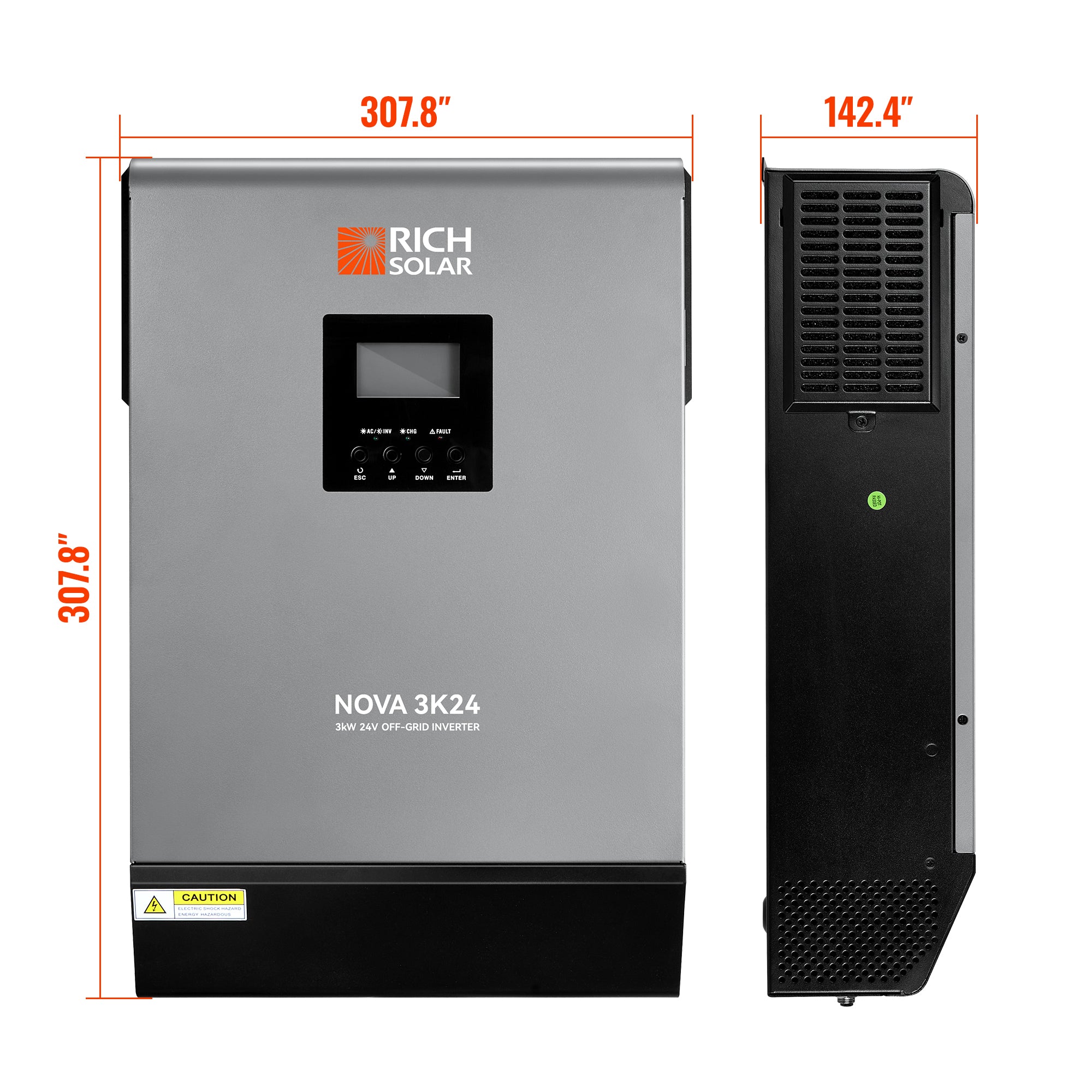 Rich Solar Nova Max 3K 3000W 24V Hybrid Solar Inverter For Off Grid Power
