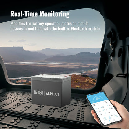 Rich Solar Alpha 1 LiFePO4 Battery 100Ah With Bluetooth And Internal Heater