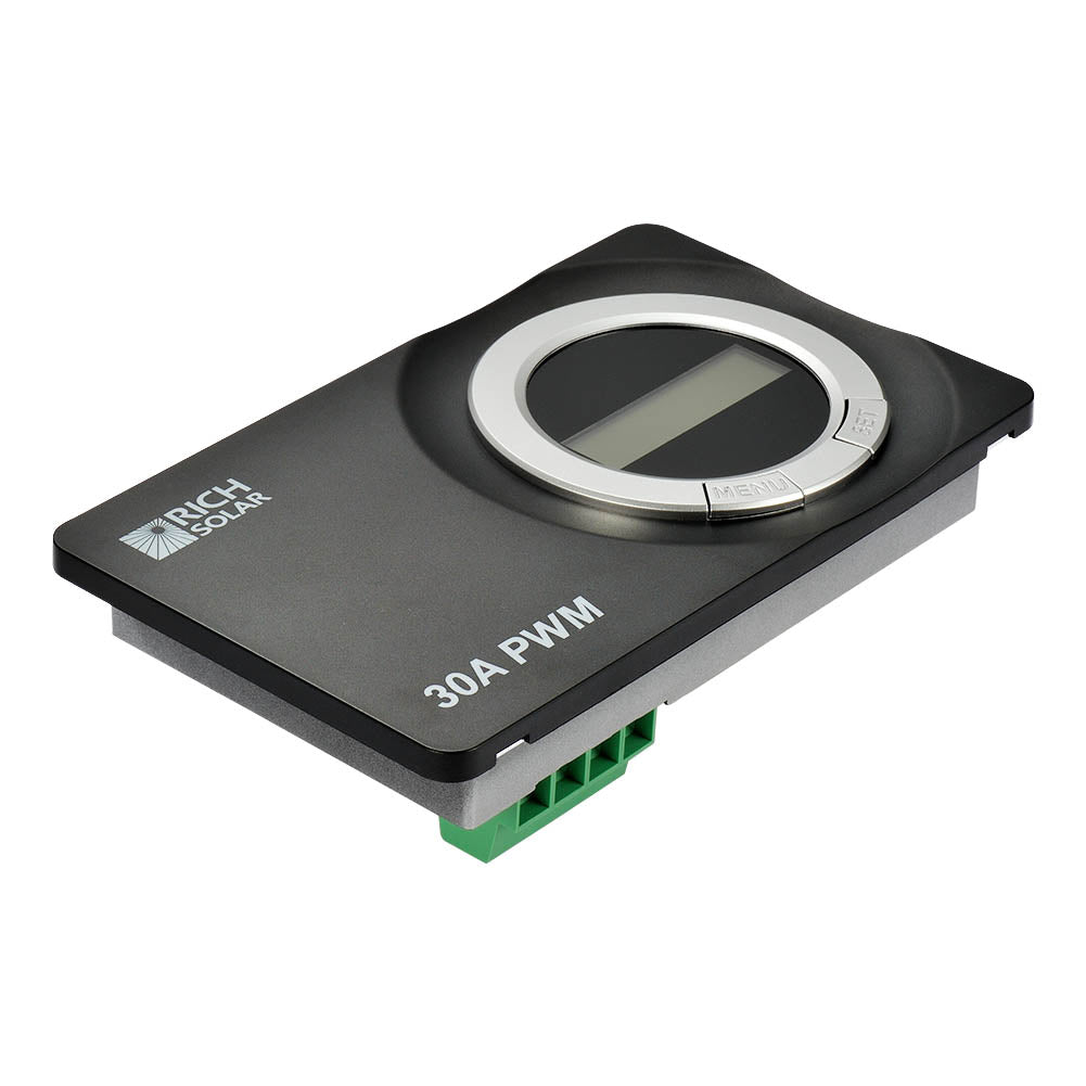 Rich Solar Renogy 30A PWM Solar Charge Controller 12V 24V Flush Mount
