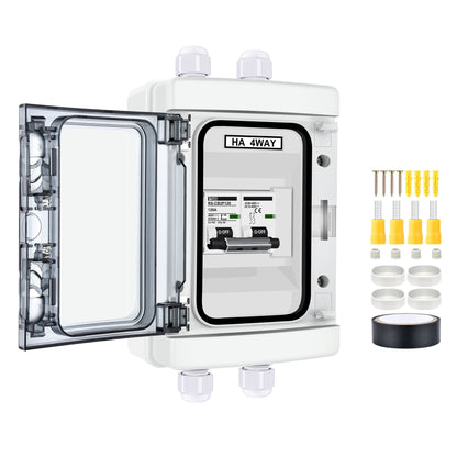 Rich Solar Square D 2 Pole Outdoor Circuit Breaker Box With Solar Disconnect