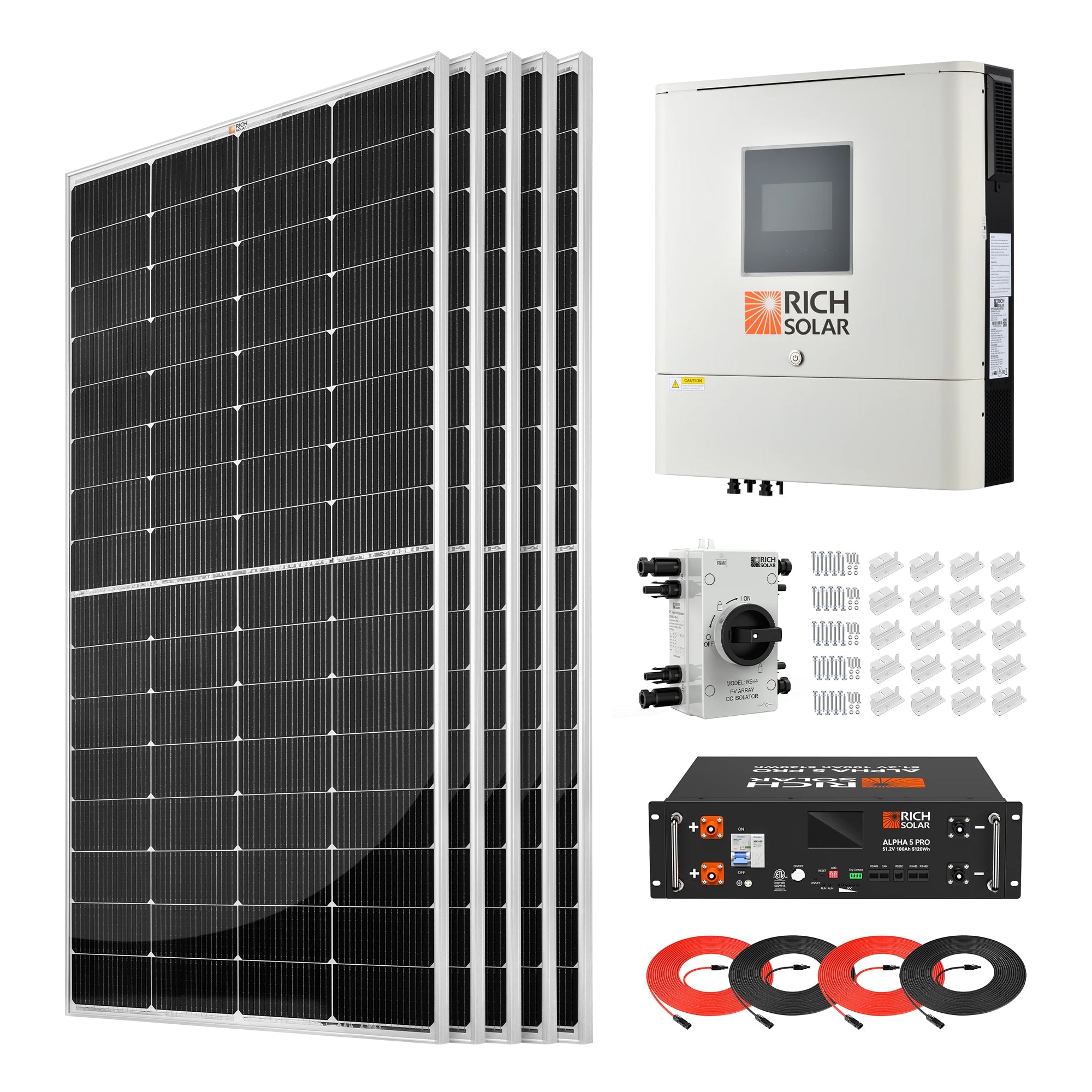 Rich Solar EG4 1250W Solar Inverter Kit For Home Power