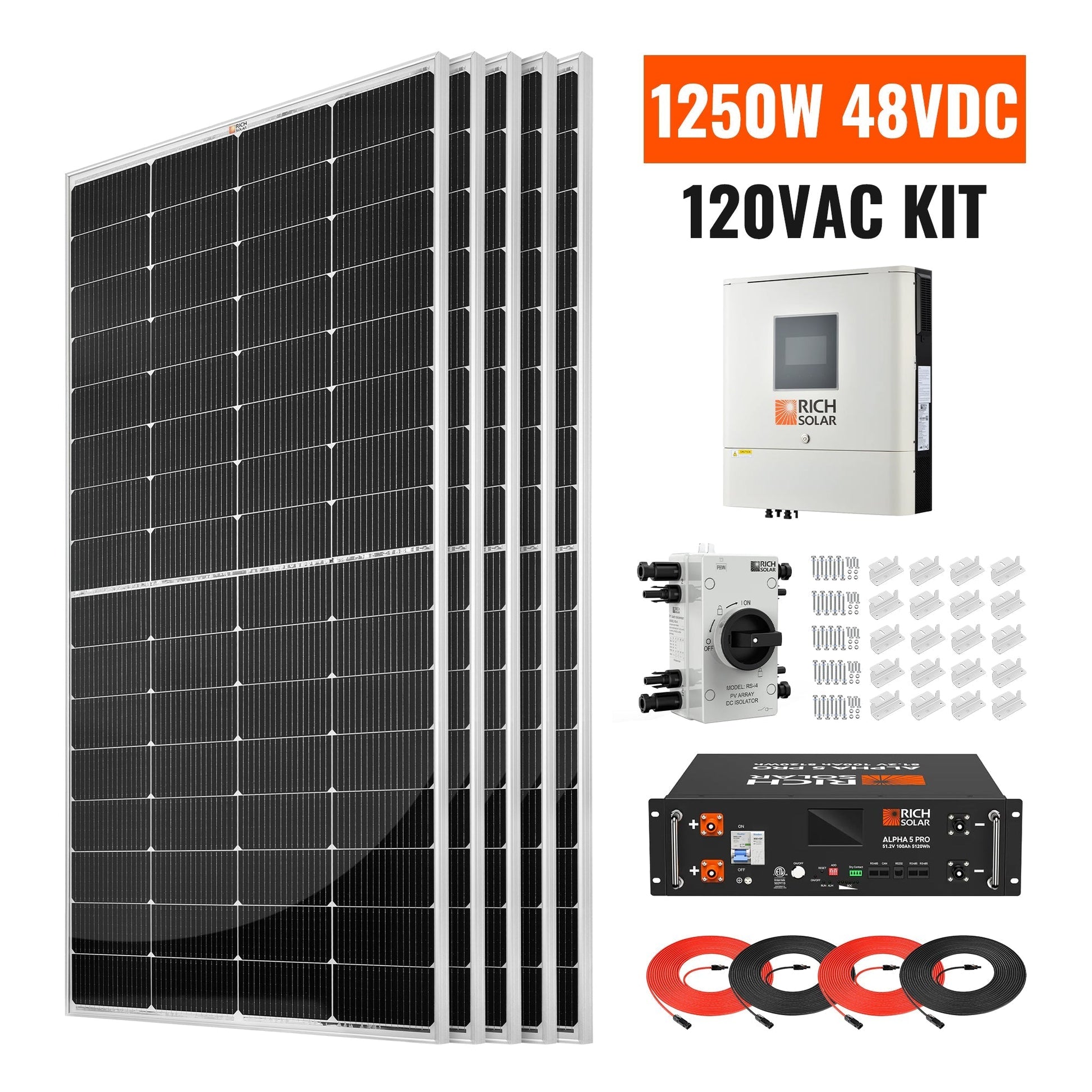 Rich Solar EG4 1250W Solar Inverter Kit For Home Power