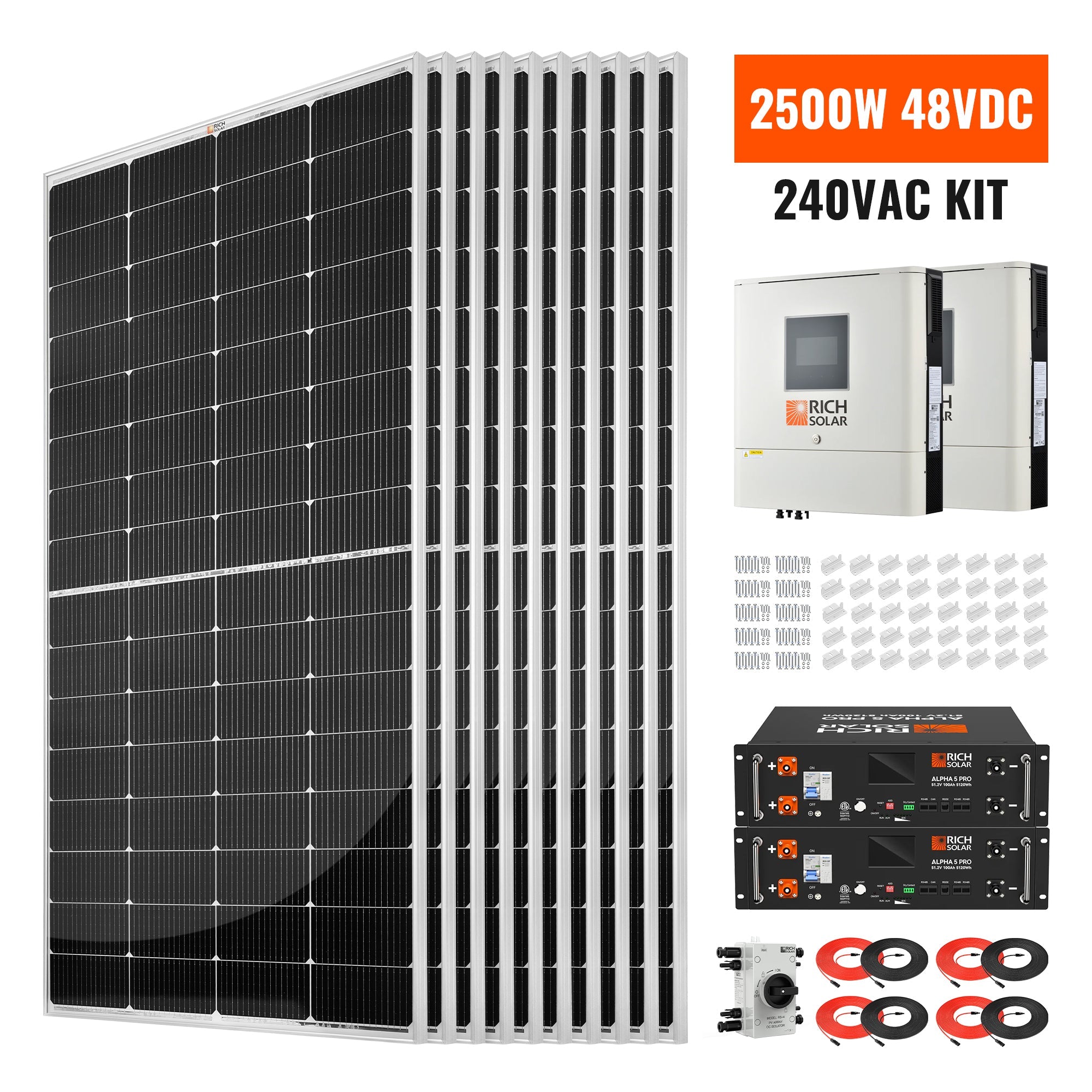 Rich Solar EG4 2500W Solar Inverter Kit For Home Backup