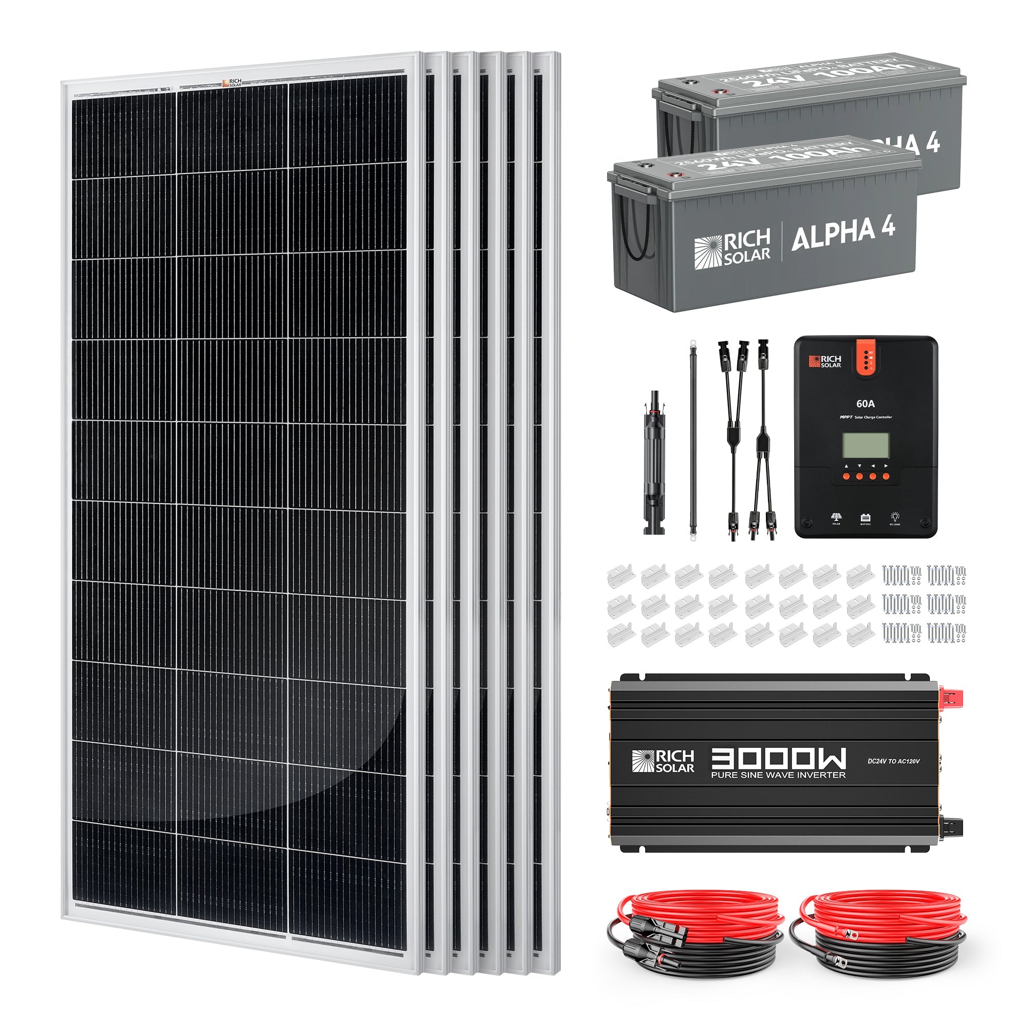 Rich Solar Renogy 1200W 24V Complete Solar Kit