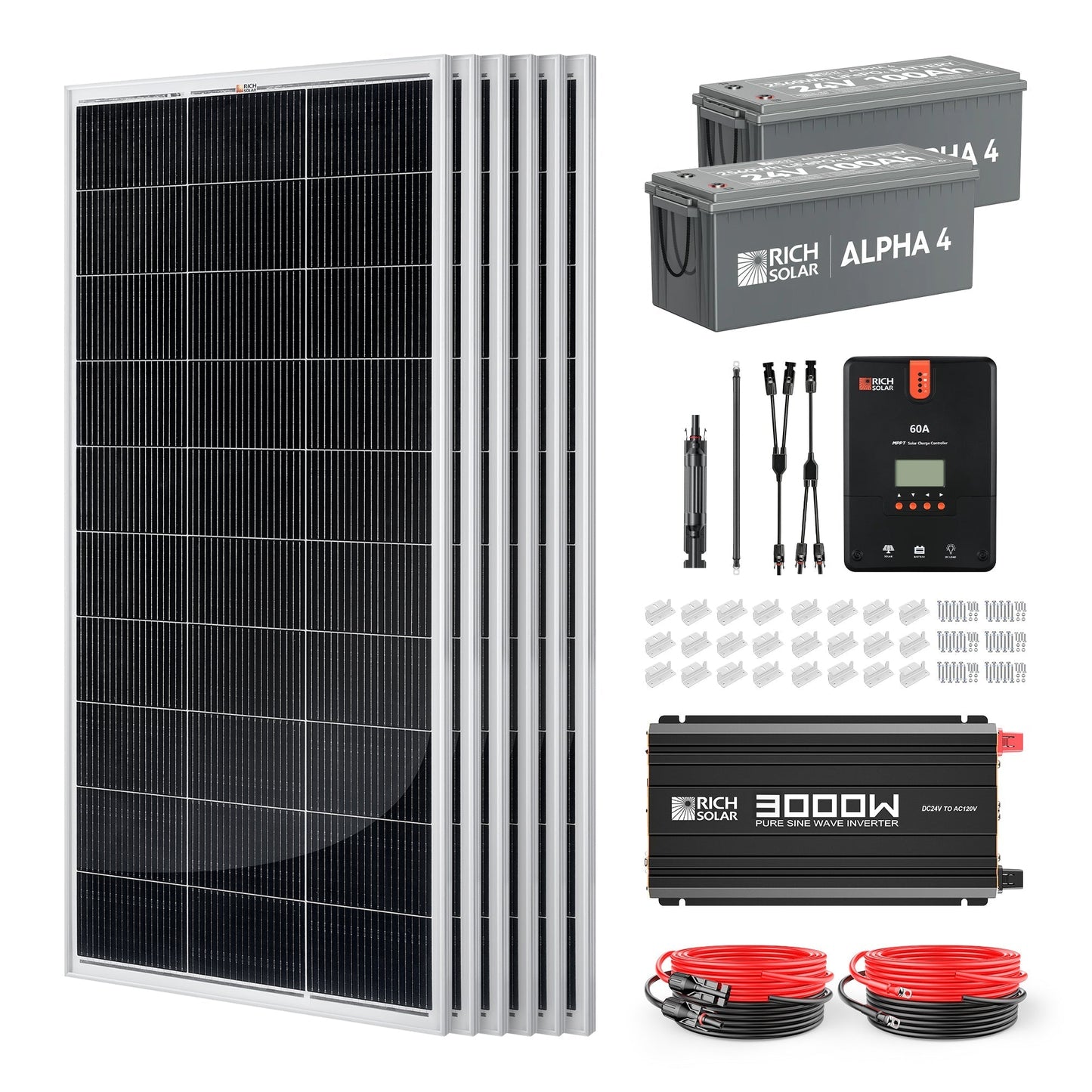 Rich Solar Renogy 1200W 24V Complete Solar Kit