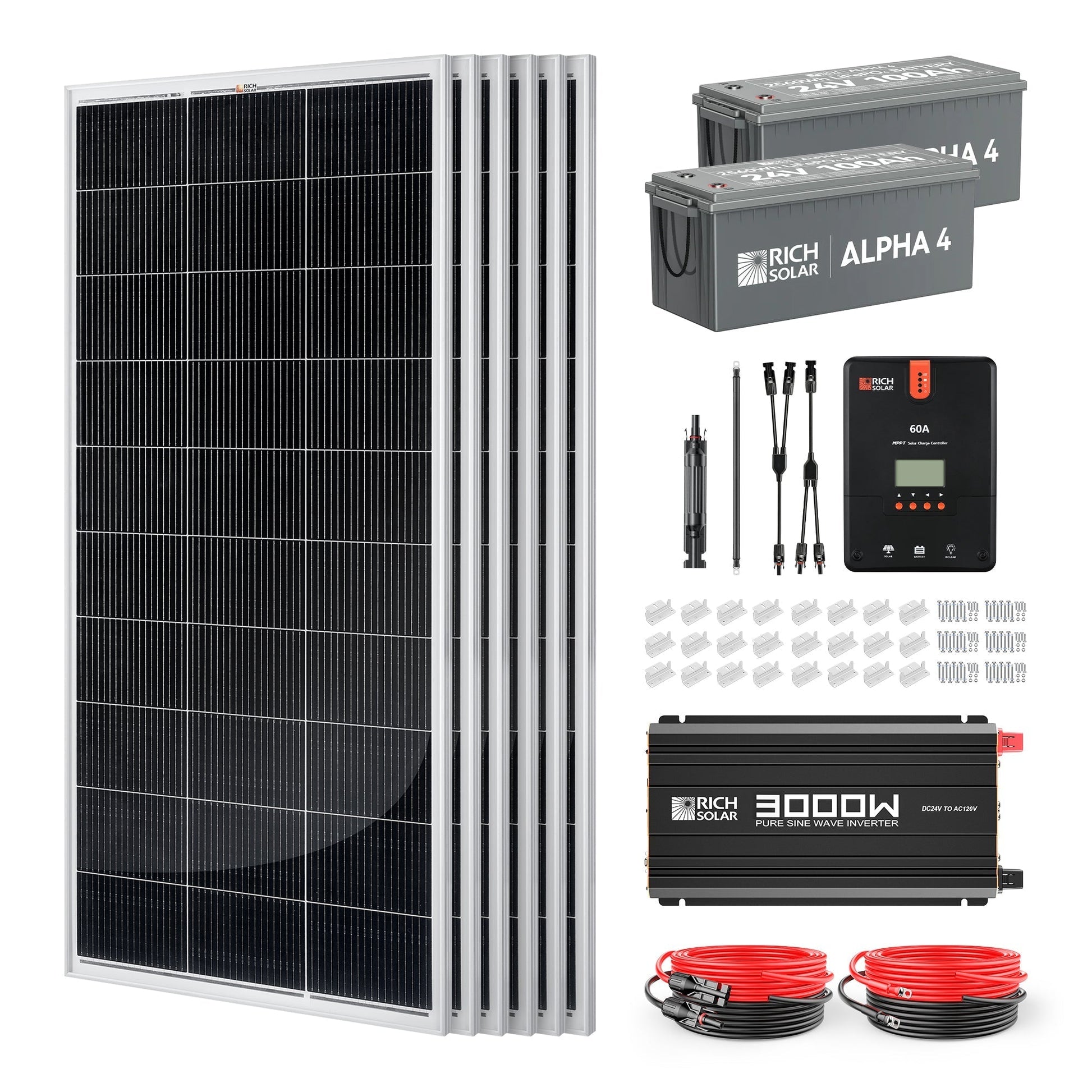 Rich Solar Renogy 1200W 24V Complete Solar Kit