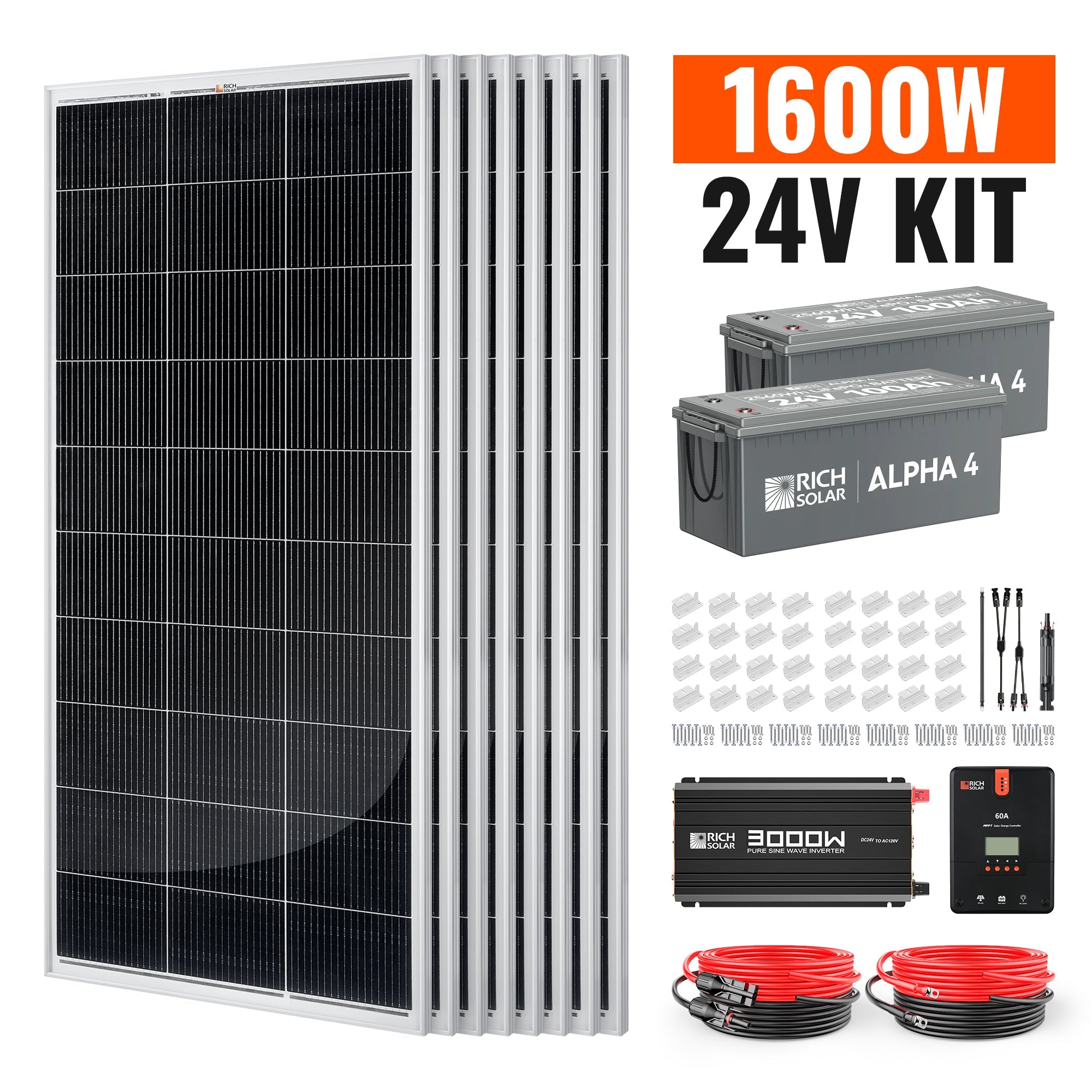 Rich Solar Renogy 1600W 24V Solar Kit With Inverter