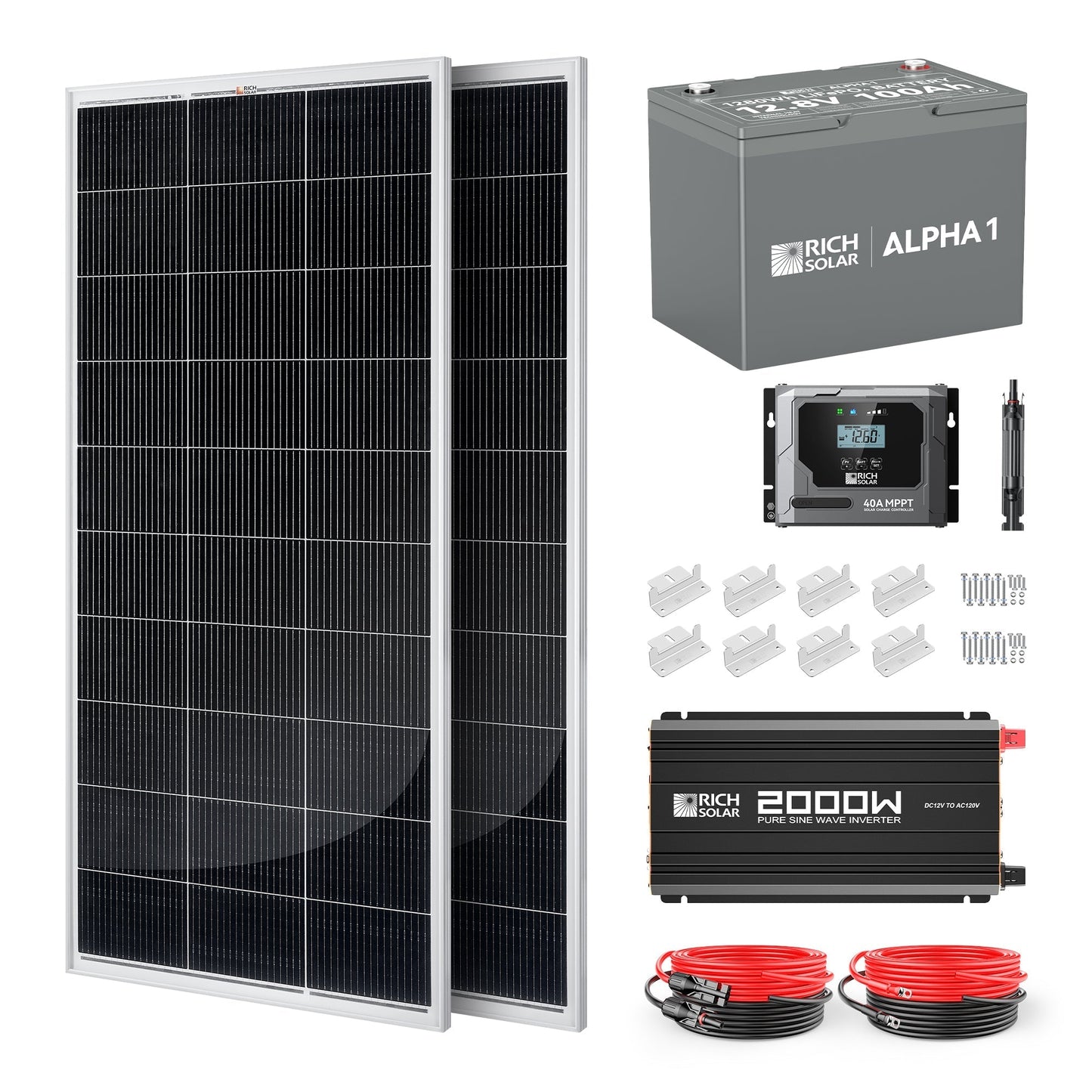 Rich Solar Renogy 400 Watt Solar Kit Complete Off Grid Power