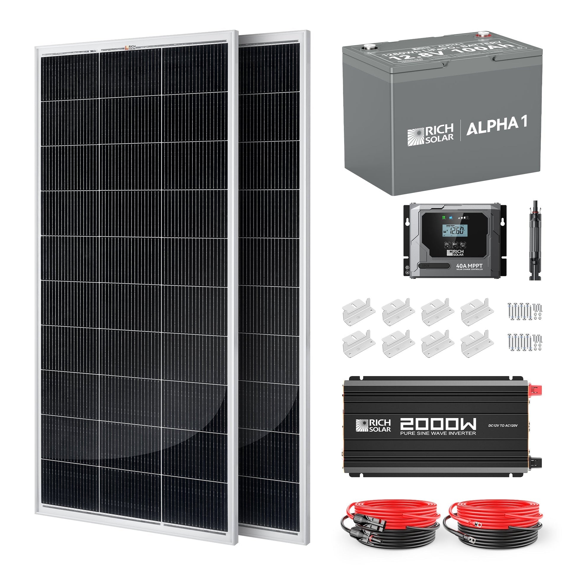 Rich Solar Renogy 400 Watt Solar Kit Complete Off Grid Power